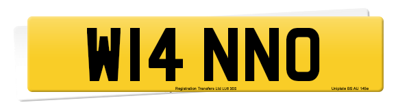Registration number W14 NNO